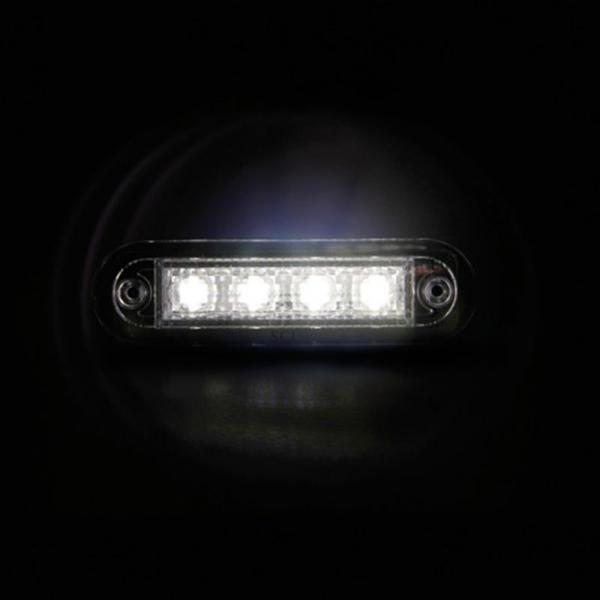 Premium, 4-LED-Leuchte, Einbau, 12/24V - Weiß