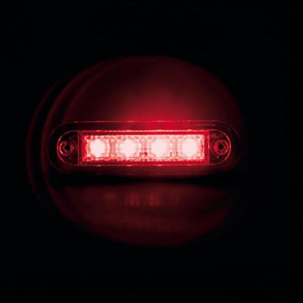 Premium, 4-LED-Leuchte, Einbau, 12/24V - Rot