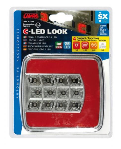 C-Led Look, Rücklicht Led 4 Funktionen, 12/24V - Links