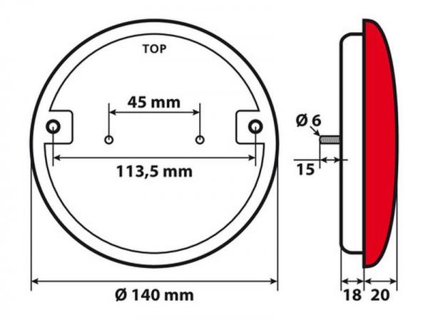 Runder Led-Nebelscheinwerfer, 12/24V