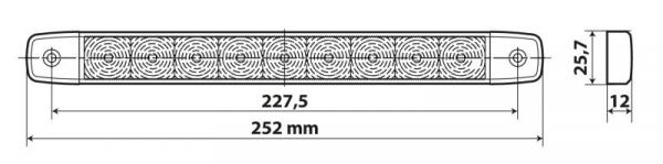 Illumi, 9 LEDs, Oberflächenmontage, 12/24V - Weiß - 1 Funktion
