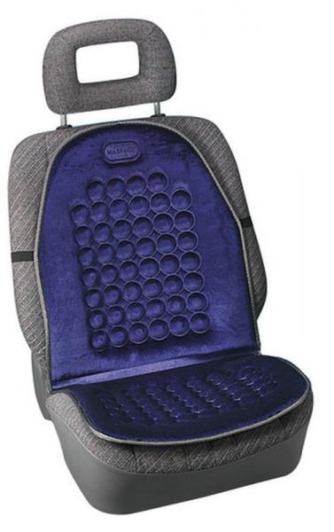 Massage-Velvet, magnetische Massage-Rückenlehne aus Samt - Blau