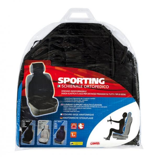 Sportliche, orthopädische Rückenlehne - Schwarz
