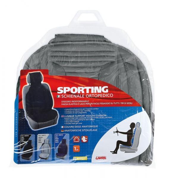 Sportliche, orthopädische Rückenlehne - Grau