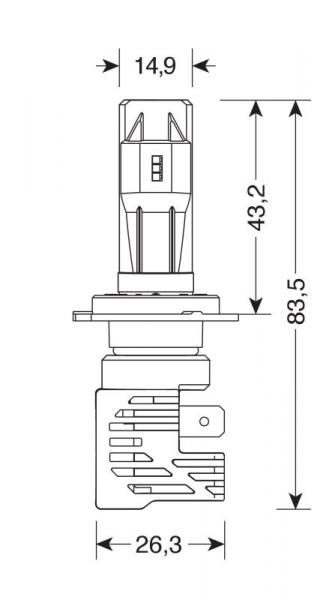 9-32V Halo Led Serie 8 Halo Killer - (H7) - 25W - PX26d - 2 Stück - Schachtel