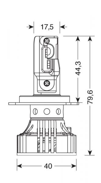 9-32V Halo Led Serie 7 Kompakt - (H4) - 36W - P43t - 2 Stk - Box