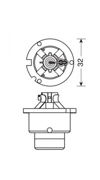 HID-Xenon-Lampe 4.300°K - D2S - 35W - P32d-2 - 1 Stck - D/Blister