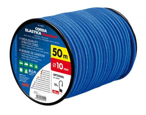 Elastische Schnur auf Rolle, blau - Ø 10 mm - 50 m