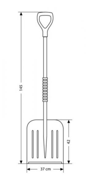 Schneeschaufel, mit Aluminiumstiel