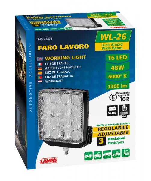 WL-26, 16 Led-Zusatzscheinwerfer - 10/30V - Weiß