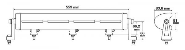 Pluton New Horizons, Led bar 2 Funktionen - 10/30V - 559x81 mm