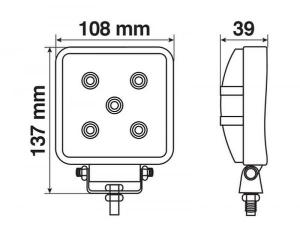 WL-15, 5 Led-Zusatzscheinwerfer - 10-30V - Weiß
