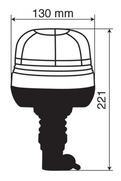 RL-9, Notleuchte mit LED-Drehlicht, 12/24V