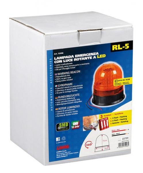 RL-5, Notleuchte mit LED-Drehlicht, 12/24V