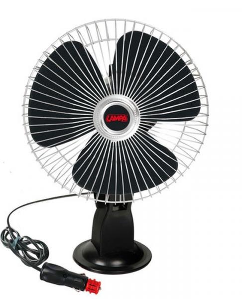 Chrom-Ventilator, Ventilator mit Saugnapf Ø 8" - 12V
