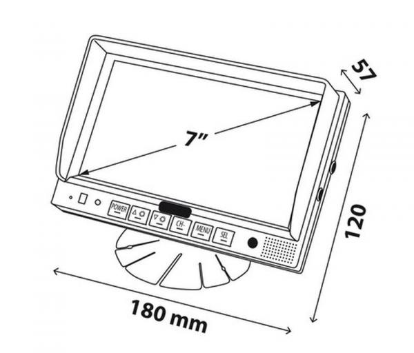 M1, 7" LCD-Monitor, Kamera 1
