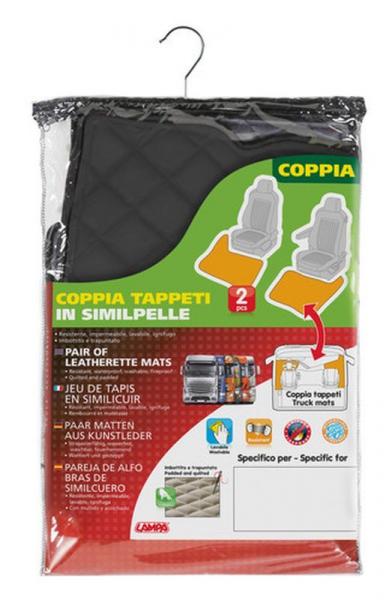 Paar Kunstlederteppiche - Schwarz - Renault Premium 2 (09/05>12/13)