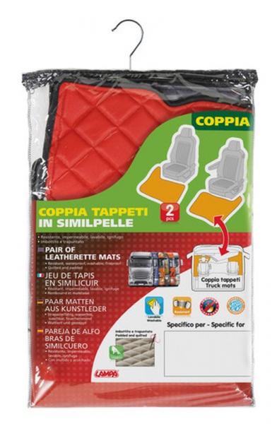 Paar Kunstlederteppiche - Rot - Renault Premium 2 (09/05>12/13)