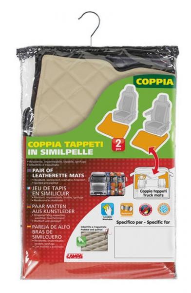 Paar Kunstlederteppiche - Creme - Renault Premium 2 (09/05>12/13)