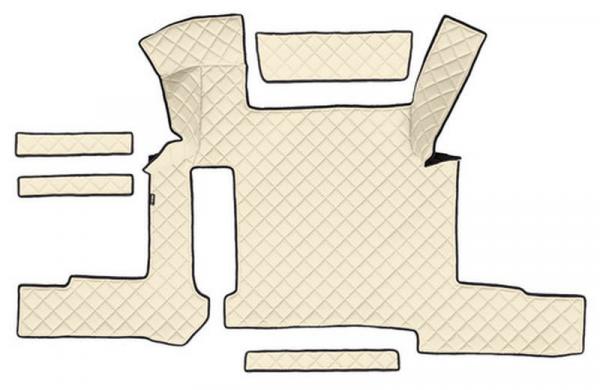 Zentraler Kunstlederteppich - Creme - Mann TGX (01/18>) manuell, 2 Schubladen