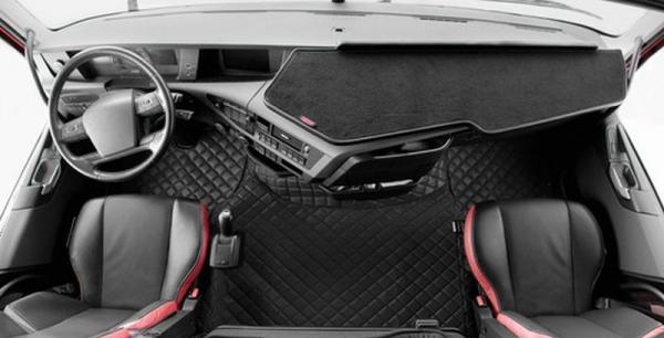 Mittelteppich aus Kunstleder - Schwarz - Volvo FH Serie 4 (09/12>) automatisch