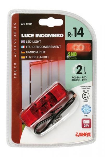 2 Led Umrissleuchte, 24V - Rot