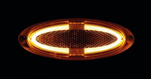 Aufputzmontiert, 4 Leds, 12/24V - Orange