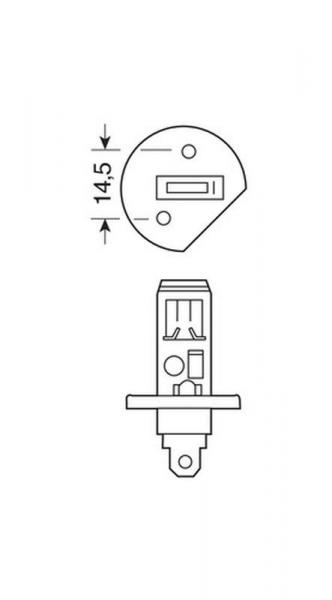 24V-Halogenlampe Pro - H1 - 70W - P14,5s - 1 Stk - Schachtel