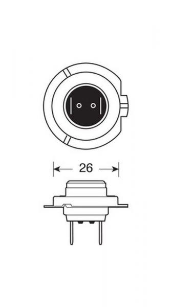 24V-Halogenlampe Pro - H7 - 70W - PX26d - 1 Stck - Schachtel