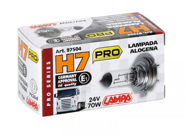 24V-Halogenlampe Pro - H7 - 70W - PX26d - 1 Stck - Schachtel