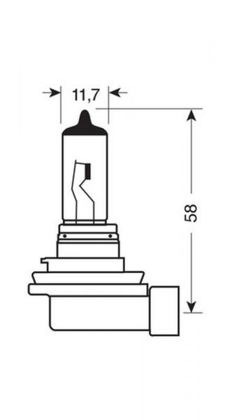24V-Halogenlampe Pro - H11 - 70W - PGJ19-2 - 1 Stück - Schachtel