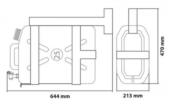 Verzinkter Stahlrahmen für Tankgehäuse 25 L