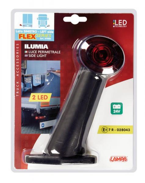 Ilumia, 2 Led Begrenzungsleuchte, 24V - 60° - Flex - Links