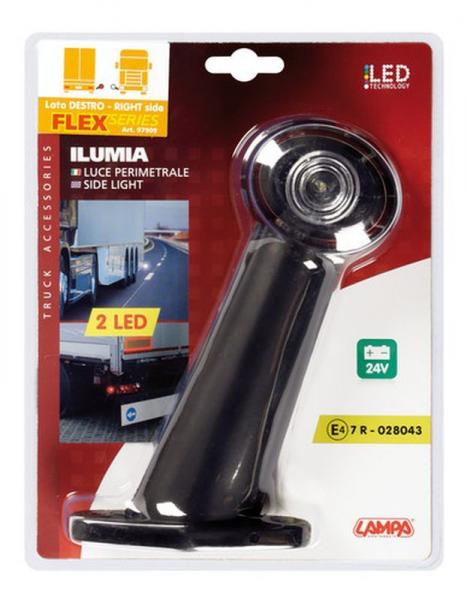 Ilumia, 2 Led Begrenzungsleuchte, 24V - 60° - Flex - Rechts