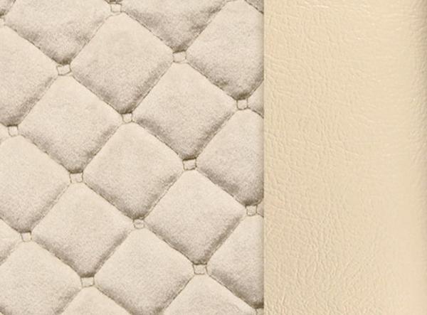 Sitzbezug aus Lolita, Kunstleder und Polyester - Creme