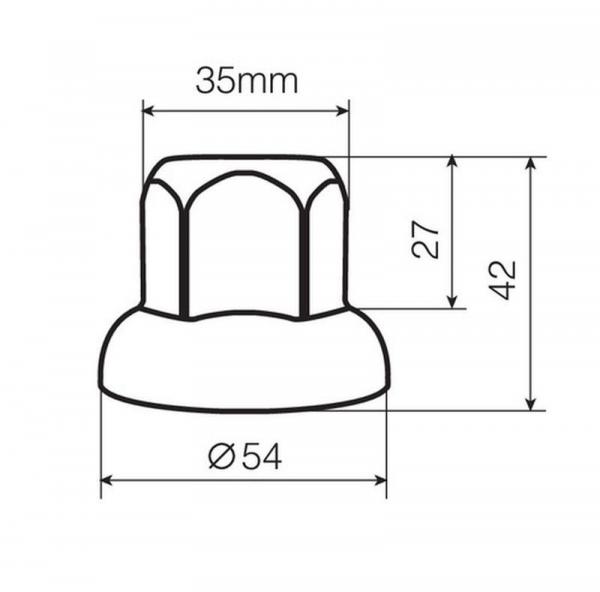 Satz 40 Radmutterabdeckungen aus Edelstahl - Ø 32 mm