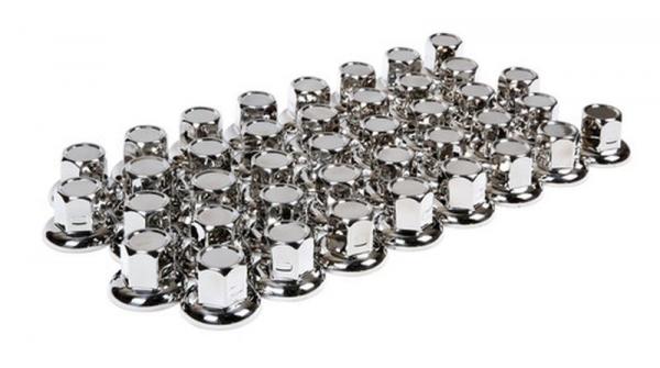 Satz 40 Radmutterabdeckungen aus poliertem Edelstahl - Ø 32 mm