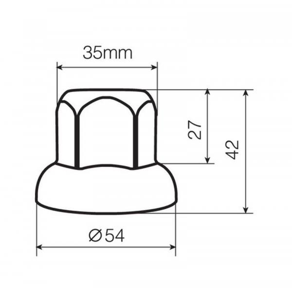 Satz 40 Radmutterabdeckungen aus poliertem Edelstahl - Ø 33 mm