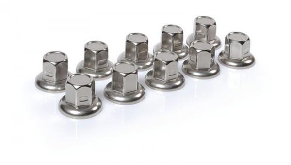 Satz mit 10 Radmutterabdeckungen aus Edelstahl - Ø 32 mm
