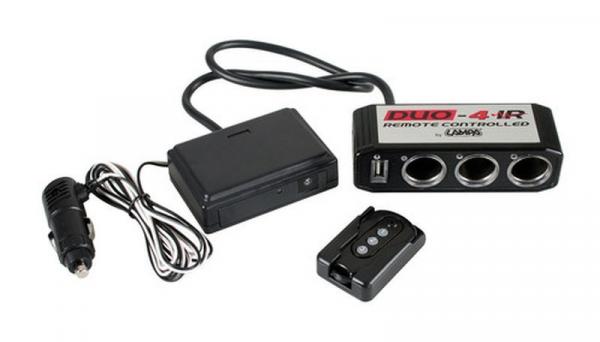 Duo-4, Dreifach-Steckdose, USB, Fernbedienung, 24V