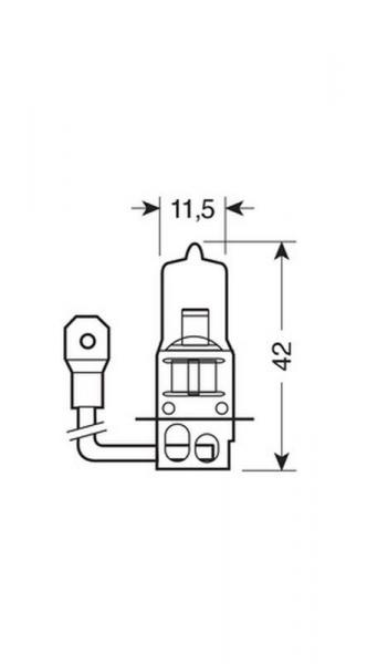 24V-Halogenlampe Blu-Xe - H3 - 70W - PK22s - 2 Stück - Schachtel