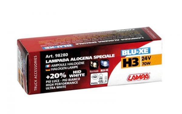 24V-Halogenlampe Blu-Xe - H3 - 70W - PK22s - 1 Stck - Box