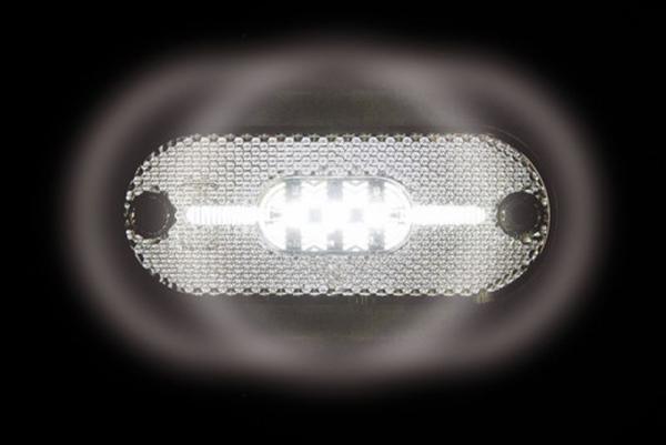 Begrenzungsleuchte mit 5 Leds mit Reflektor, 24V - Weiß