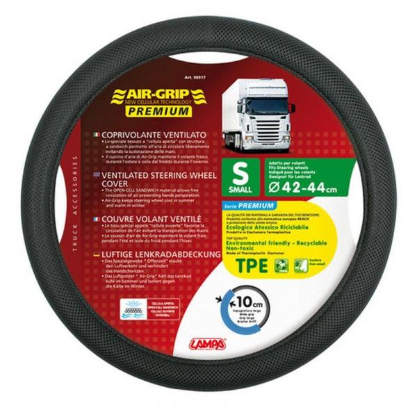 Air-Grip, belüftete Lenkradabdeckung aus TPE - S - Ø 42/44 cm