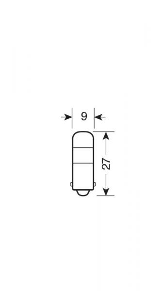 24V LED-Ansteuerung - (T4W) - 1W - BA9s - 2 Stk - Blister - Warmweiß