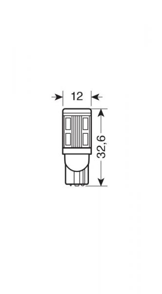 10-30V Mega-Led 10 - 10 SMD x 1 Chip - (T10) - W2,1x9,5d - 2 Stück - D/Blister - Weiß - Duale Polarität - Eingebauter Widerstand