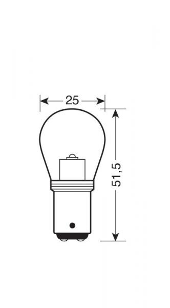 9-32V Mega-Led 16 - 1 Smd x 16 Chips - (P21/5W) - BAY15d - 2 Stück - Schachtel - Weiß